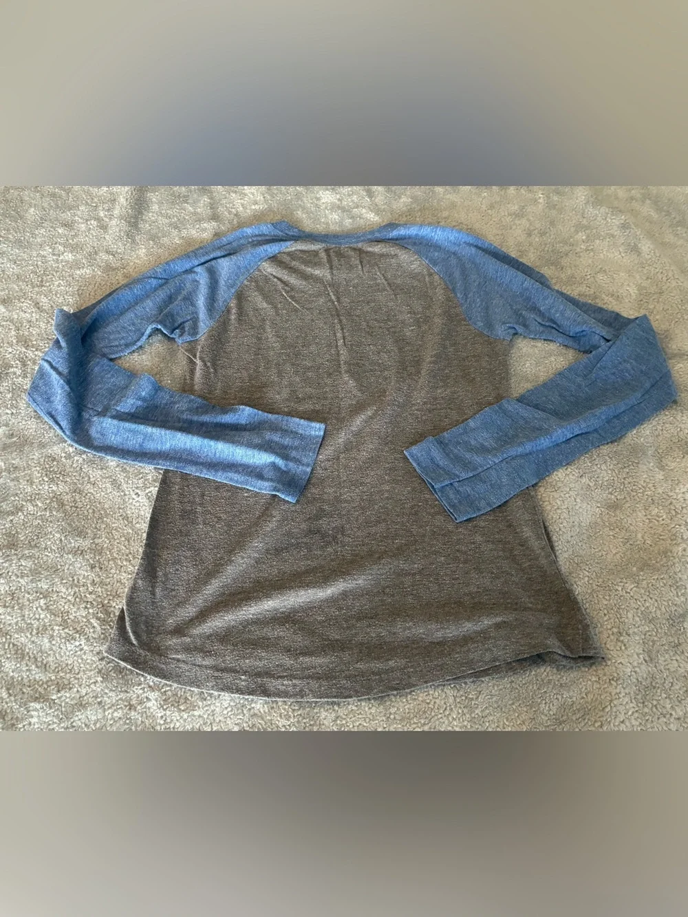 Kentucky Wildcats Girls' Raglan Long Sleeve Tee - Blue & Gray Size Large (14)
